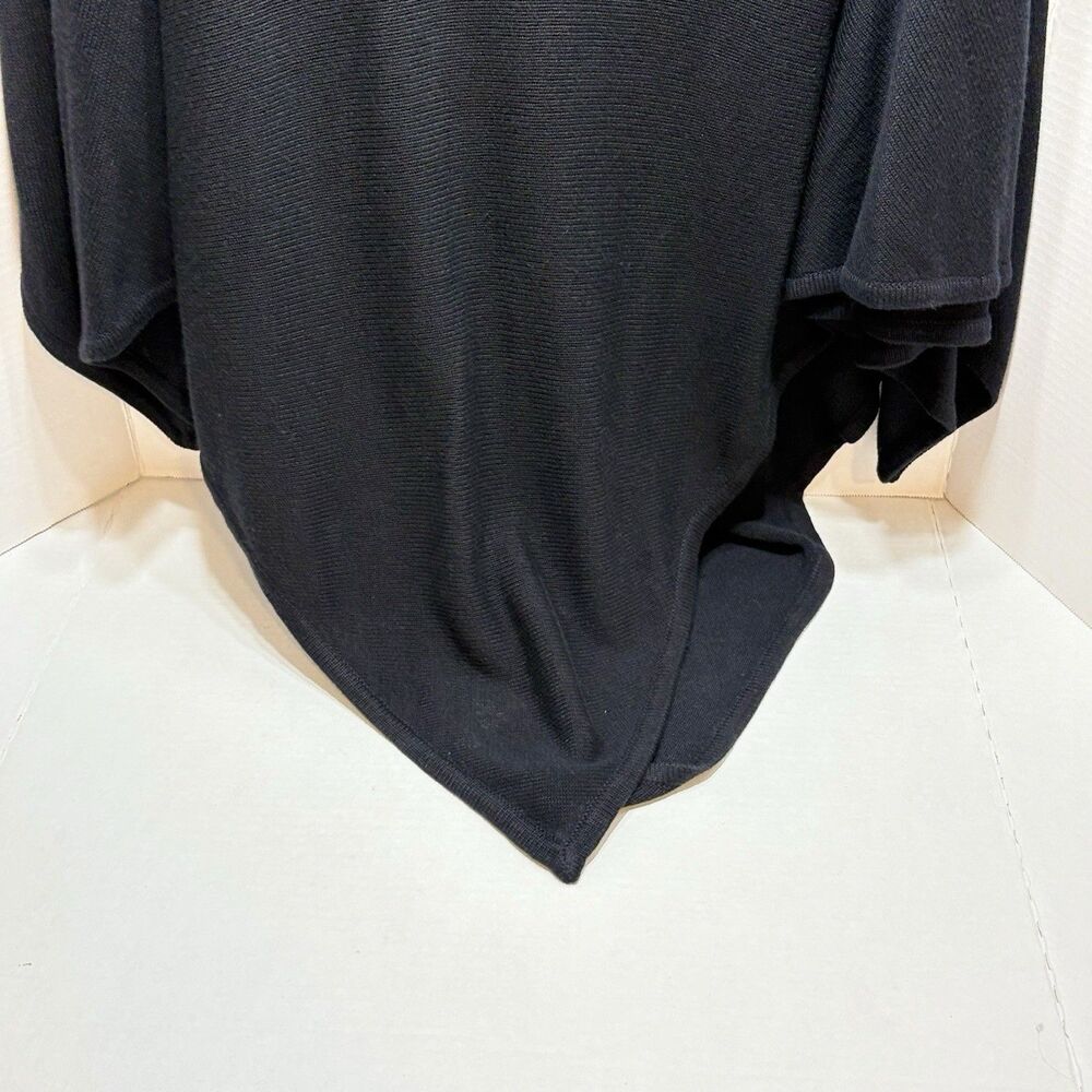 Lululemon Forward Flow Poncho Black One Size OS Cashmere Blend Batwing Sweater - Picture 4 of 8